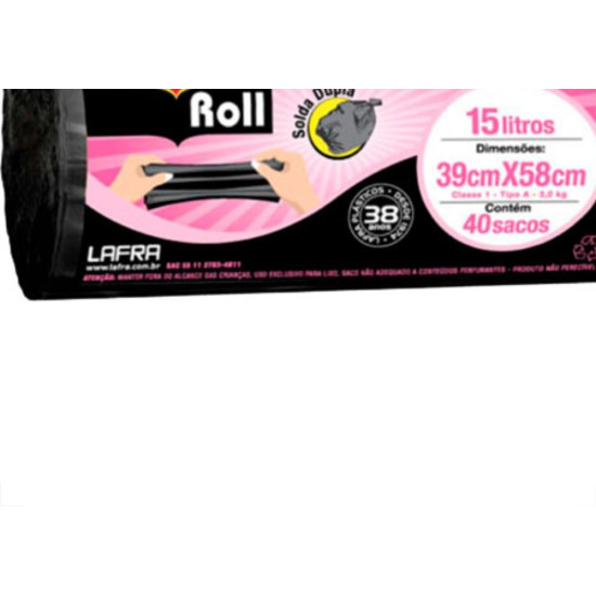 Lafra Saco P/Lixo Bom Rl.Ref. 15L C/40-35 Lafra Saco P/Lixo Bom Rl.Ref. 15L C/40-35
