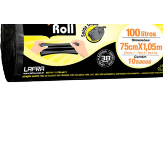 Lafra Saco P/Lixo Bom Rl.Ref.100L C/10-38 Lafra Saco P/Lixo Bom Rl.Ref.100L C/10-38