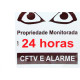 Look Placa Sinalizacao 15X15 Monitorado 24Hs