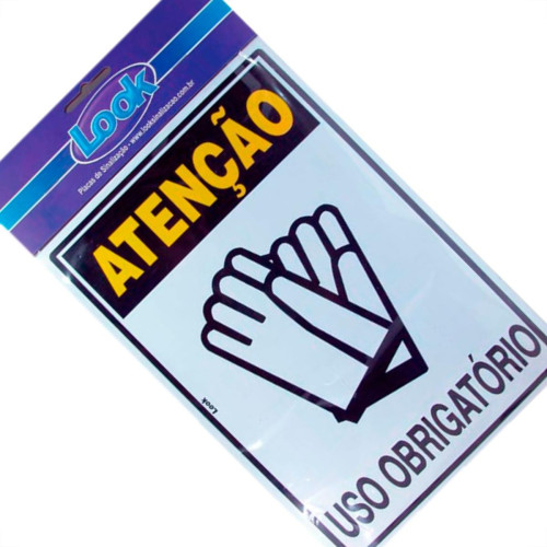 Look Placa Sinalizacao 20X30 Epi Luvas Look Placa Sinalizacao 20X30 Epi Luvas