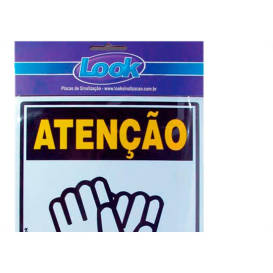 Look Placa Sinalizacao 20X30 Epi Luvas Look Placa Sinalizacao 20X30 Epi Luvas