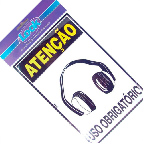 Look Placa Sinalizacao 20X30 Epi Abaf.Ruido Look Placa Sinalizacao 20X30 Epi Abaf.Ruido