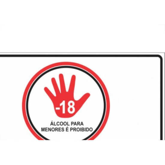 Look Placa Sinalizacao 20X25 Proi.Alcool -18 Look Placa Sinalizacao 20X25 Proi.Alcool -18