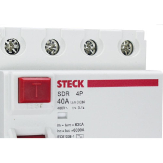 Steck Interr Fuga Dr 4P 40A 30Ma
