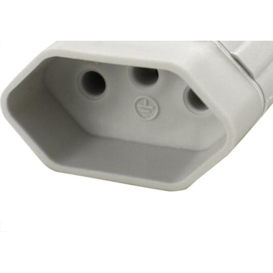 Perlex Pino Femea 2P+T 10A Cza 2043 - Kit C/10 Pc