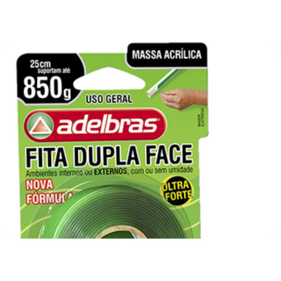 Adelbras Fita Dupla Face Transp. 19X2Mt Adelbras Fita Dupla Face Transp. 19X2Mt