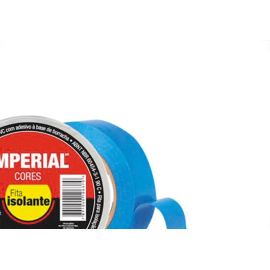 3M Fita Isolante Imperial Azul 10Mt - Kit C/10 Rl 3M Fita Isolante Imperial Azul 10Mt - Kit C/10 Rl