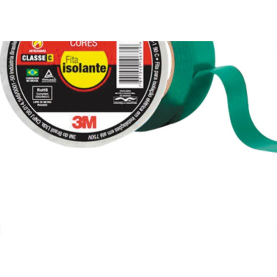 3M Fita Isolante Imperial Vrde.10Mt - Kit C/10 Rl 3M Fita Isolante Imperial Vrde.10Mt - Kit C/10 Rl