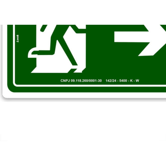 Look Placa Sinal.15X25 Lum.Saida A Dir