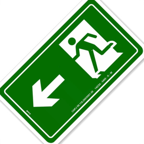 Look Placa Sinal.15X25 Lum.Saida A Esq Look Placa Sinal.15X25 Lum.Saida A Esq