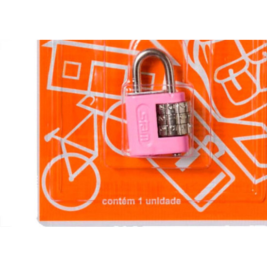 Stam Cadeado C/Segredo 25Mm Cartela Rosa Stam Cadeado C/Segredo 25Mm Cartela Rosa