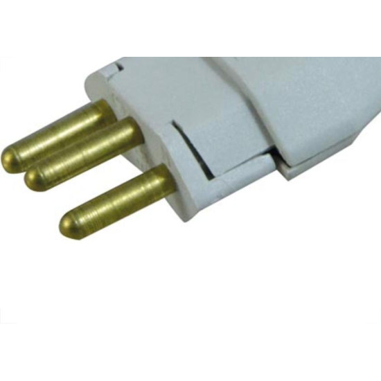 Radial Pino Macho 2P+T 10A Cinza - Kit C/10 Pc Radial Pino Macho 2P+T 10A Cinza - Kit C/10 Pc
