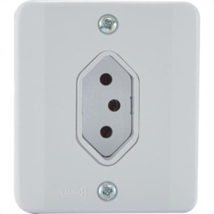 Radial Sist X C/Pl 1 Tomada 20A 114 - Kit C/10 Pc