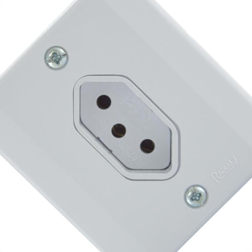 Radial Sistema X C/Pl 1 Tomada 20A 114 - Kit C/10 Pc