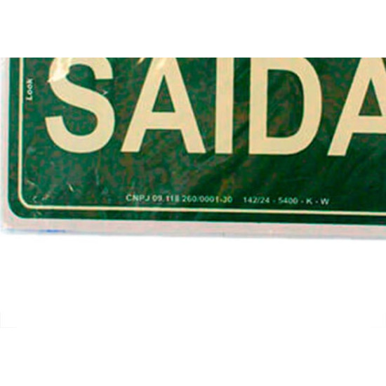 Look Placa Sinal.15X25 Lum.Saida Look Placa Sinal.15X25 Lum.Saida