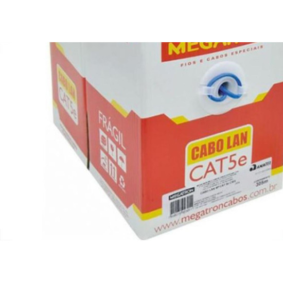 Megatron Fio Cabo Rede Megatr 305Mt Cat5E Az Megatron Fio Cabo Rede Megatr 305Mt Cat5E Az