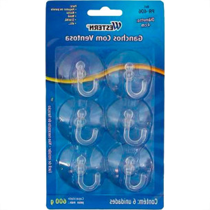 Western Gancho C/Ventosa Pvc C/06Pc Pr-406