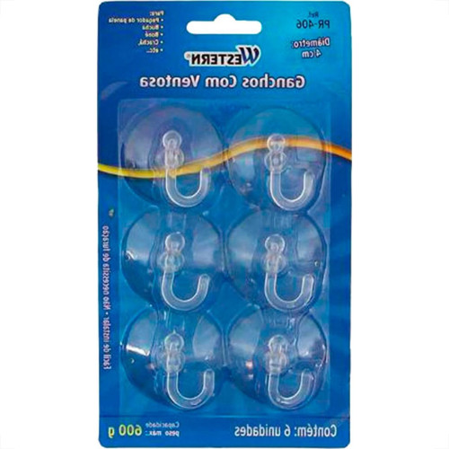 Western Gancho C/Ventosa Pvc C/06Pc Pr-406