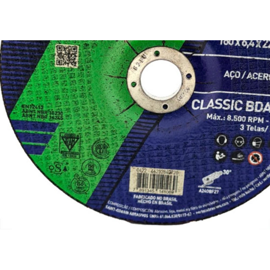 Norton Disco Nort.Desb. 7'' X 7/8 - Bda600 - Kit C/10 Pc