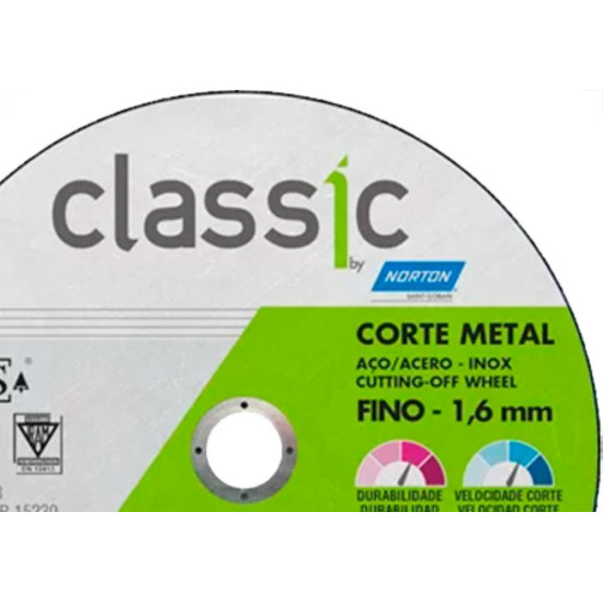 Norton Disco Nort.Inox 7'' X 1,6 X7/8 Ar102 - Kit C/25 Pc
