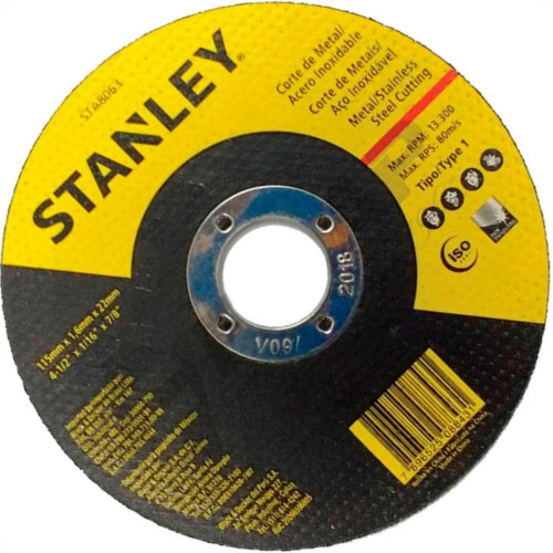 Black & Decker Acessorios Disco Stanley Inox 4.1/2X1,0X7/8 - Kit C/25 Pc