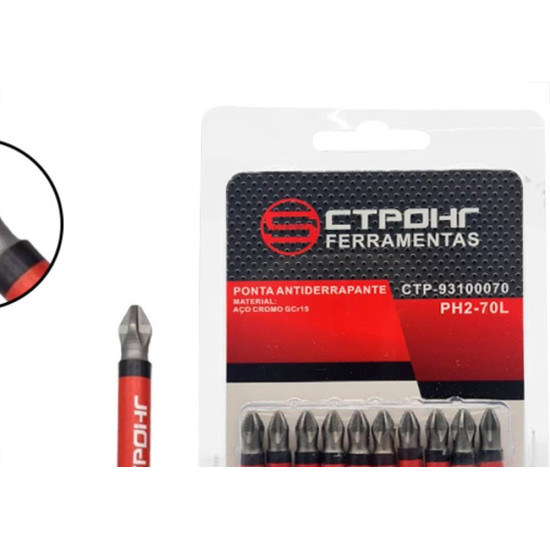 Strong Bits Phillips Ctp N2 X 70Mm C/10