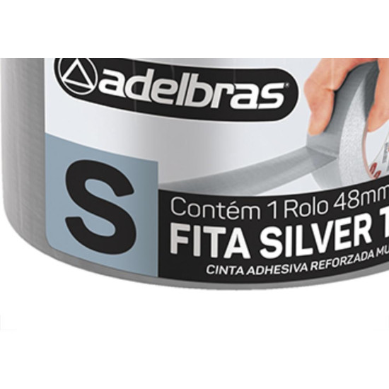 Adelbras Fita Adesiva Silvert.Adel.48X 5M Prata Adelbras Fita Adesiva Silvert.Adel.48X 5M Prata