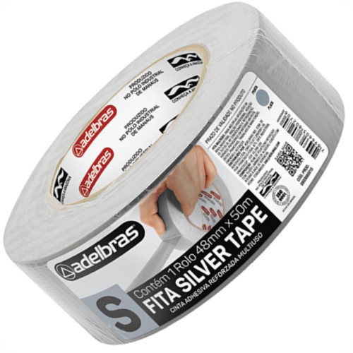 Adelbras Fita Adesiva Silvert.Adel.48X50M Prata Adelbras Fita Adesiva Silvert.Adel.48X50M Prata