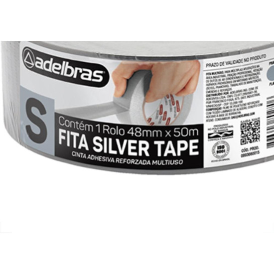 Adelbras Fita Adesiva Silvert.Adel.48X50M Prata Adelbras Fita Adesiva Silvert.Adel.48X50M Prata