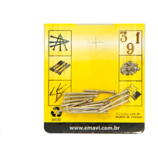 Emavi Cartela Prego Aco C/Cabeça 12X12 20Pc Emavi Cartela Prego Aco C/Cabeça 12X12 20Pc
