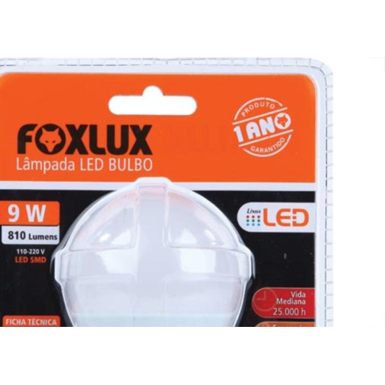 Foxlux Lamp Led Bulbo  09W 6500K