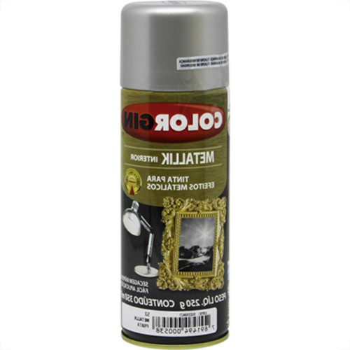 Colorgin Spray Metalica Prata-53