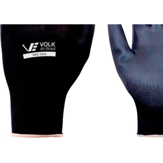 Volk Luva Malha Multitato Pto 07=P - Kit C/12 Pr