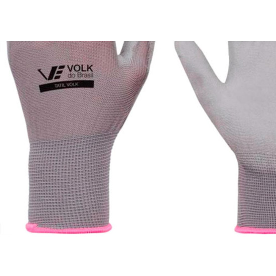 Volk Luva Malha Multitato Cza 08=M - Kit C/12 Pr