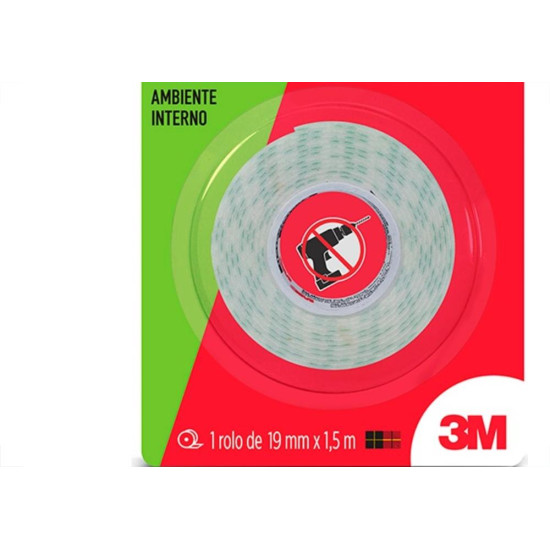 3M Fita Dupla Face Esp. Fix,In 19X1,5M 3M Fita Dupla Face Esp. Fix,In 19X1,5M