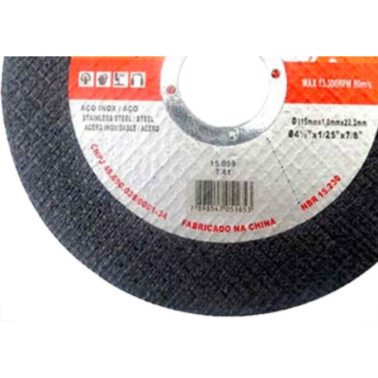 Disflex Disco Disfl.Inox/Fer.41/2X1,0-15059 - Kit C/10 Pc