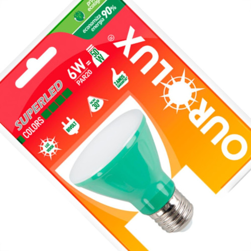 Ourolux Lamp Led Par-20 06W Verde
