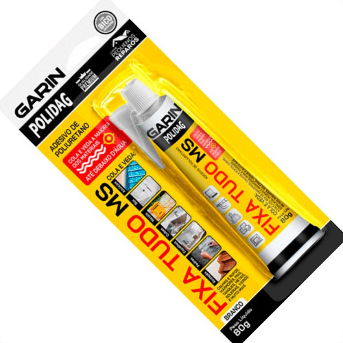 Garin Cola Fixa Tudo Polidag Branco 80Gr Garin Cola Fixa Tudo Polidag Branco 80Gr