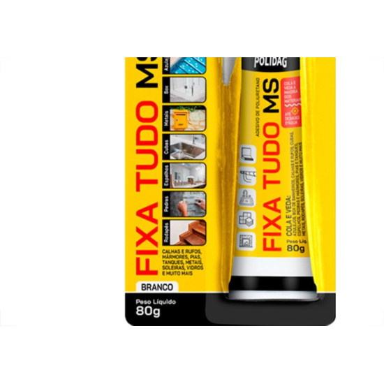 Garin Cola Fixa Tudo Polidag Branco 80Gr Garin Cola Fixa Tudo Polidag Branco 80Gr