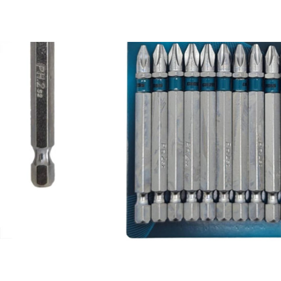 Mundo Das Ferramentas Bits Phillips Gross S2(Ph2)X 70Mm C/10 Mundo Das Ferramentas Bits Phillips Gross S2(Ph2)X 70Mm C/10