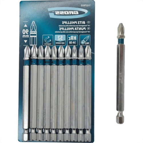 Mundo Das Ferramentas Bits Phillips Gross S2(Ph2)X 90Mm C/10 Mundo Das Ferramentas Bits Phillips Gross S2(Ph2)X 90Mm C/10