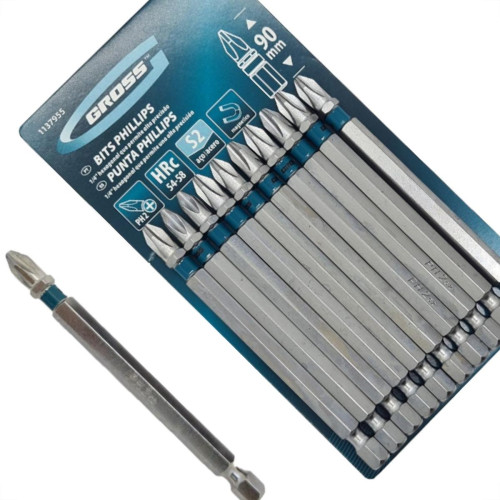 Mundo Das Ferramentas Bits Phillips Gross S2(Ph2)X 90Mm C/10 Mundo Das Ferramentas Bits Phillips Gross S2(Ph2)X 90Mm C/10