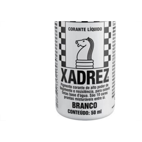Globo Corante Xadrez Branco 50 Ml - Kit C/12 Pc
