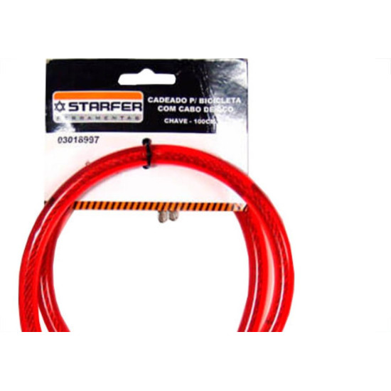 Starfer Cadeado P/Bike Chave 80Cm Starf Starfer Cadeado P/Bike Chave 80Cm Starf