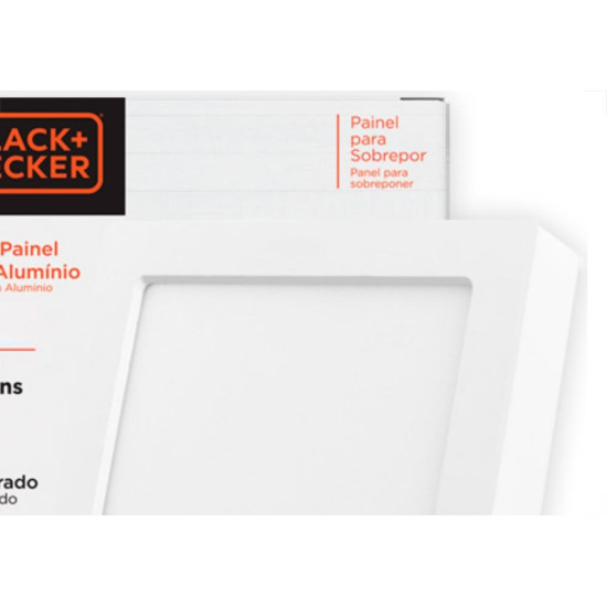 Black Lum.Led B&D Sob Qdr 18W 6500K Black Lum.Led B&D Sob Qdr 18W 6500K