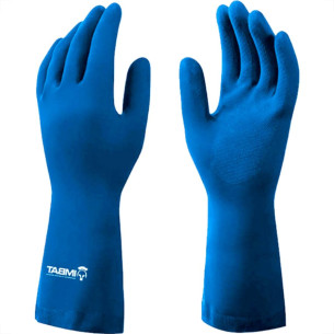 Imbat Luva Latex Forrada Azul 08 - Kit C/12 Pr