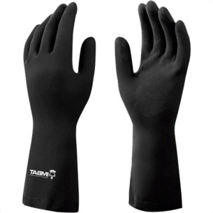 Imbat Luva Latex Forrada Preta 08 - Kit C/12 Pr