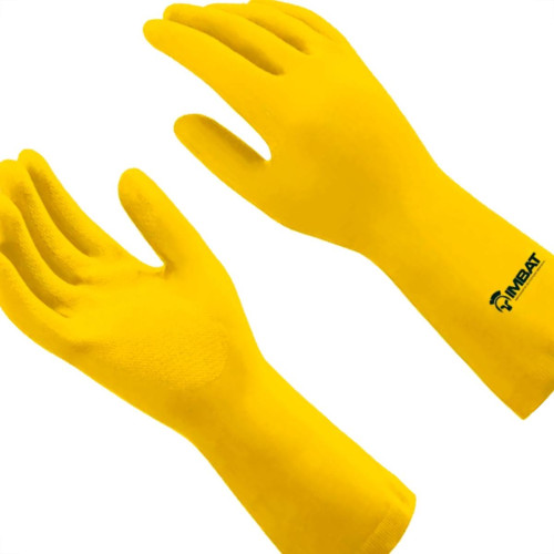 Imbat Luva Latex Forrada Amarela 08 - Kit C/12 Pr Imbat Luva Latex Forrada Amarela 08 - Kit C/12 Pr