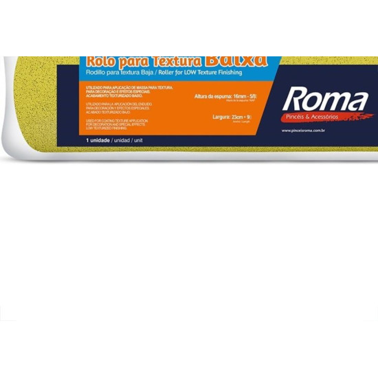 Pinceis Rolo P/Text Roma Alta 23Cm-432 Pinceis Rolo P/Text Roma Alta 23Cm-432