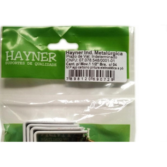 Hayner Cantoneira P/Moveis Br,1.1/2 C/4 Hayn Hayner Cantoneira P/Moveis Br,1.1/2 C/4 Hayn